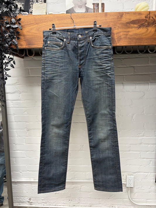 Dior Homme ‘Jake’ Raw Washed Blue Skinny Jeans