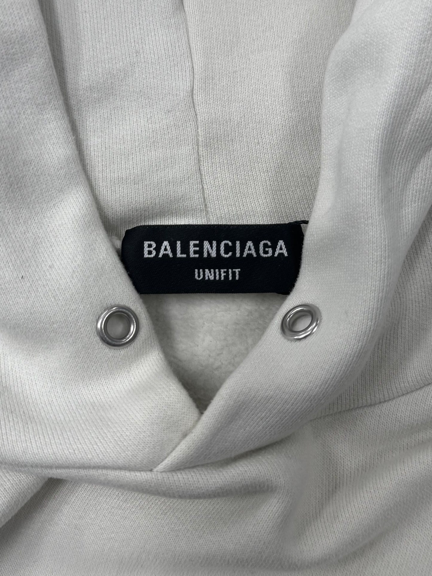 Balenciaga ‘Recycling’ White Pullover Hoodie