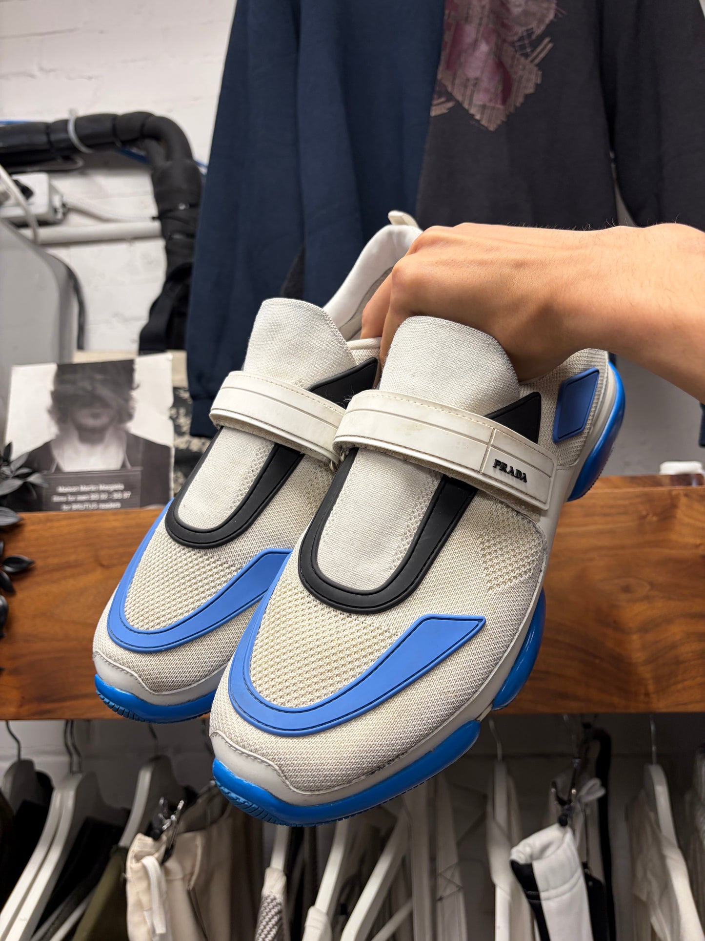 Prada ‘Cloudburst’ Blue/White Low Top Sneakers