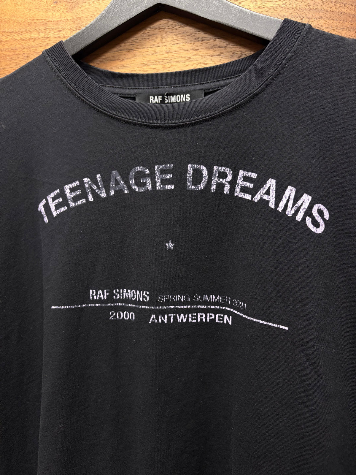 SS2021 Raf Simons ‘Teenage Dreams’ Black Short Sleeve T-Shirt