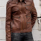 2000’s Dolce & Gabbana Calfskin Leather Multi-Pocket Collared Leather Jacket.