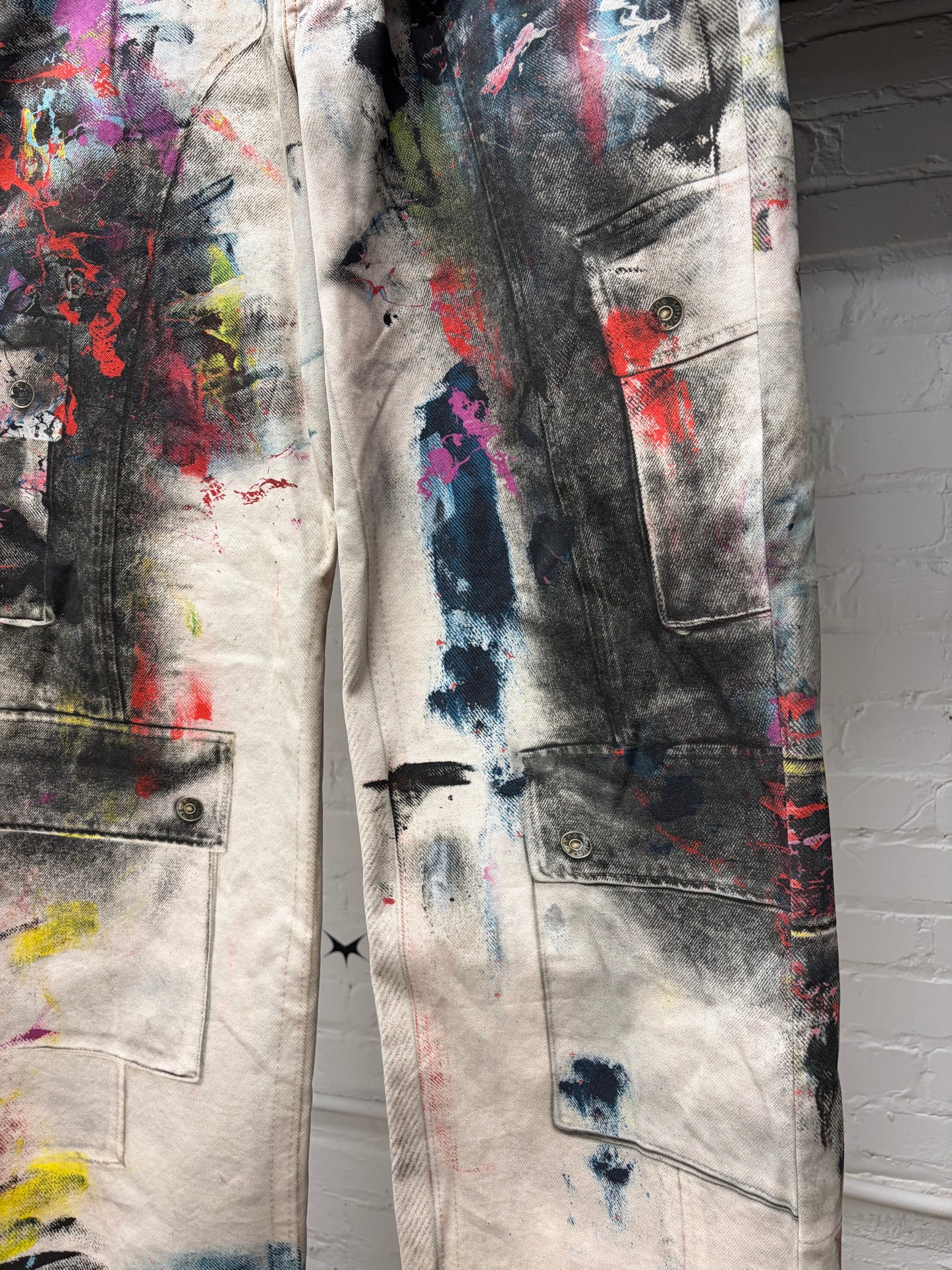 Acne Studios ‘Trompe L’œil’ Painter Wide Leg Denim