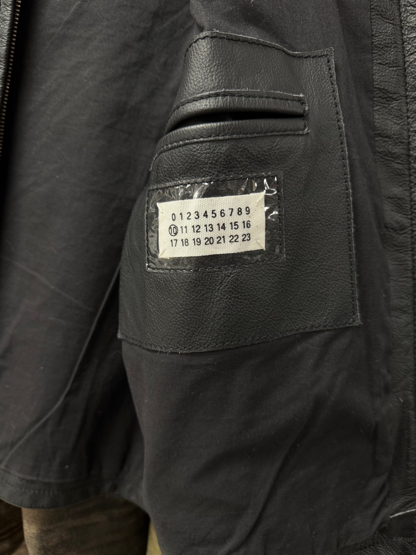 SS2002 Maison Margiela ‘Cafe Racer’ Black Deconstructed Leather Jacket