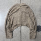 Issey Miyake ‘Shag’ Cropped Brown Wool Cardigan