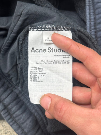 Acne Studios Wide Leg Grey Washed Sweatpants