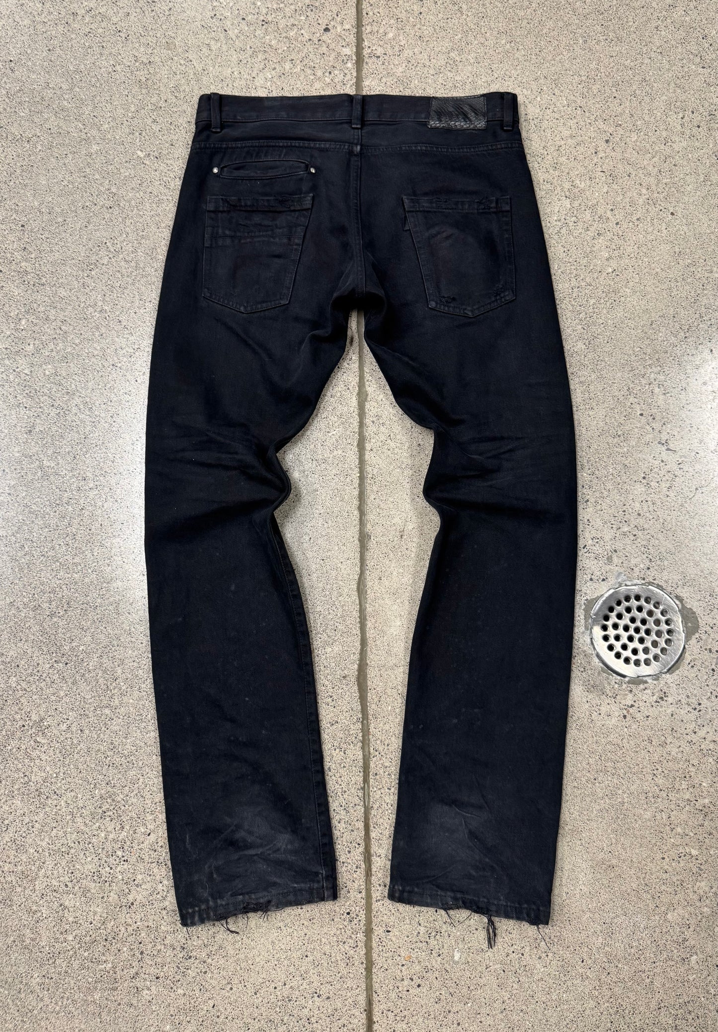 5131 Pour Les Hommes Snakeskin Leather Patch Flared Denim