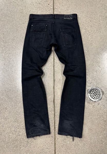 5131 Pour Les Hommes Snakeskin Leather Patch Flared Denim
