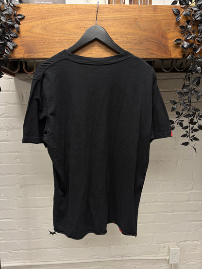 2017 Saint Laurent ‘Flame’ Black/Red Graphic T-Shirt