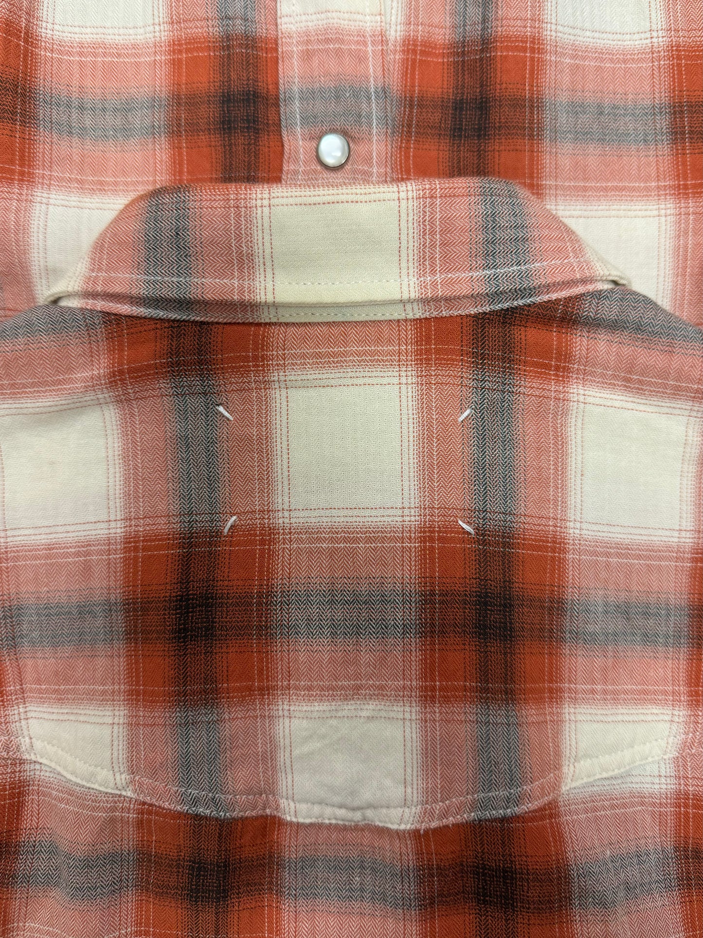 AW2016 Maison Margiela Pearl Button Snap Plaid Flannel