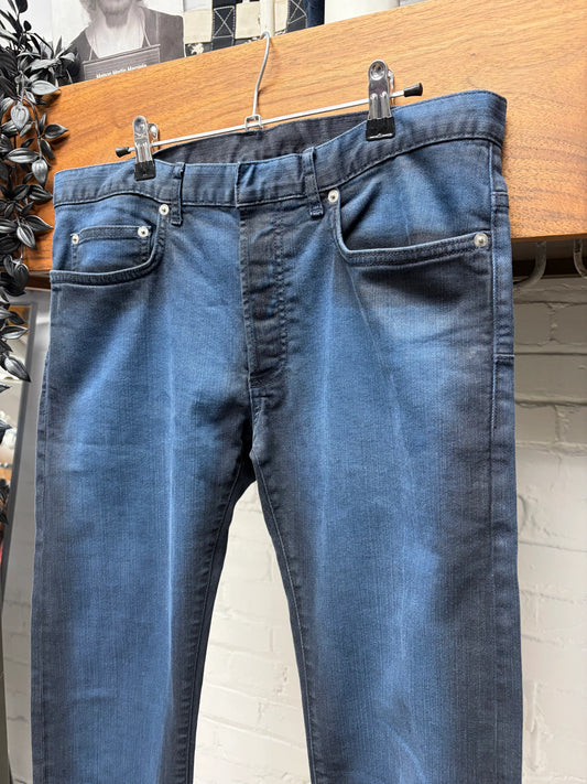 2014 Dior Homme by Kris Van Assche ‘Black n’ Blue’ Washed Skinny Jeans