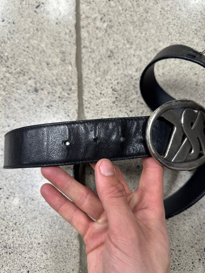 Vintage YSL Silver ‘Spellout’ Buckle Belt