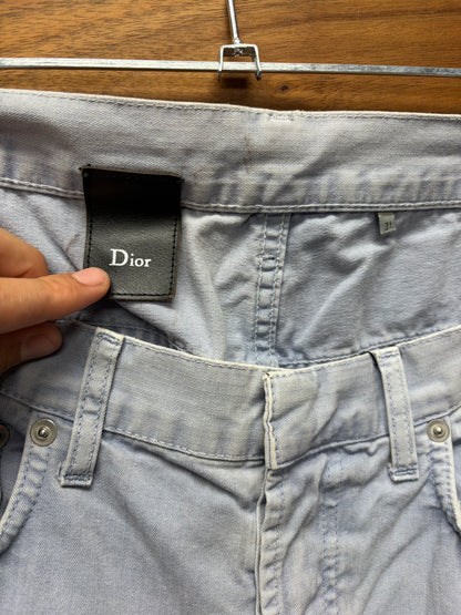 SS2013 Dior Homme ‘Ice Blue’ Overdyed Skinny Jeans