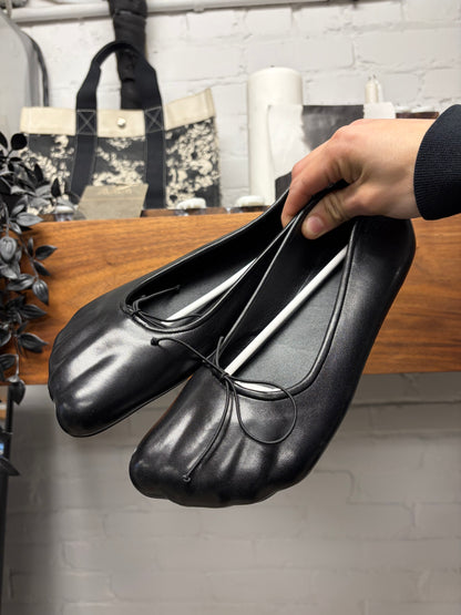 Balenciaga ‘Anatomic Ballerina’ Black Sheepskin Leather Flats