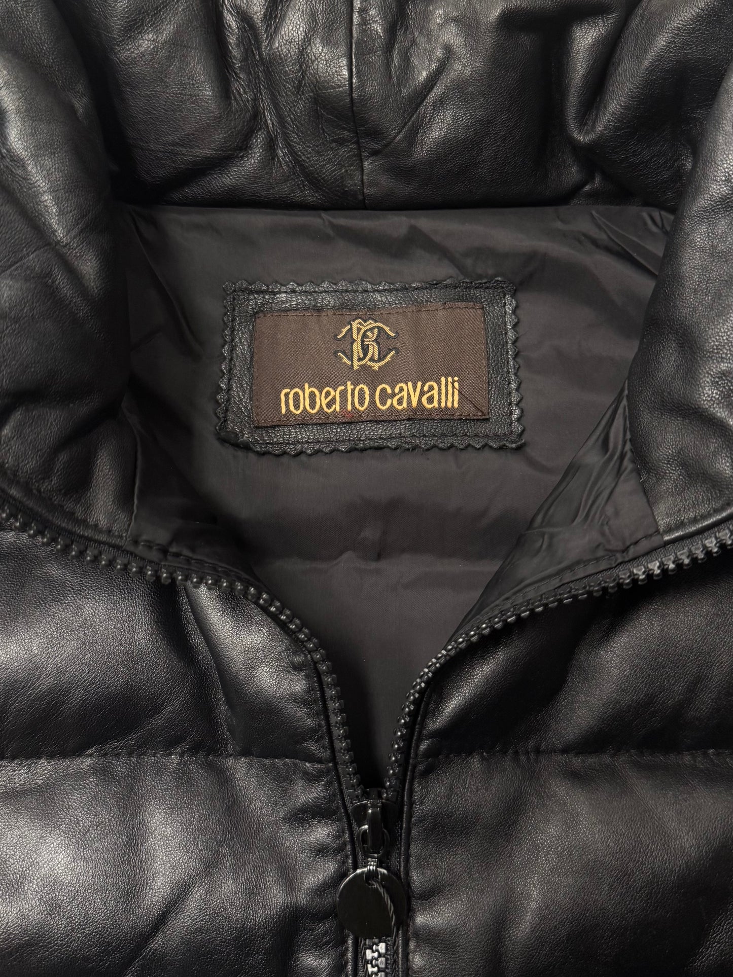 Roberto Cavalli ‘Skirted’ Black Puffer Vest