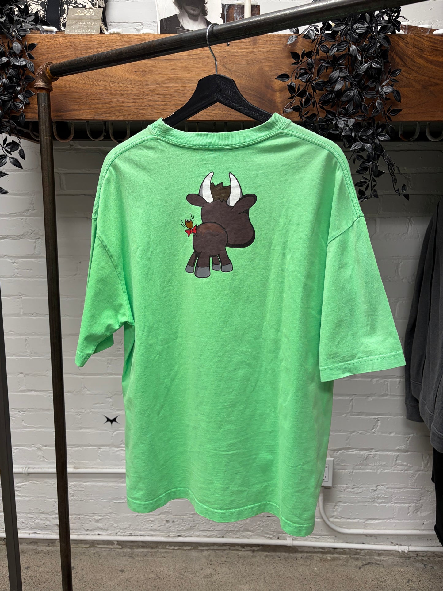 SS2021 Balenciaga ‘Little Ox’ Green Oversized Cotton T-Shirt