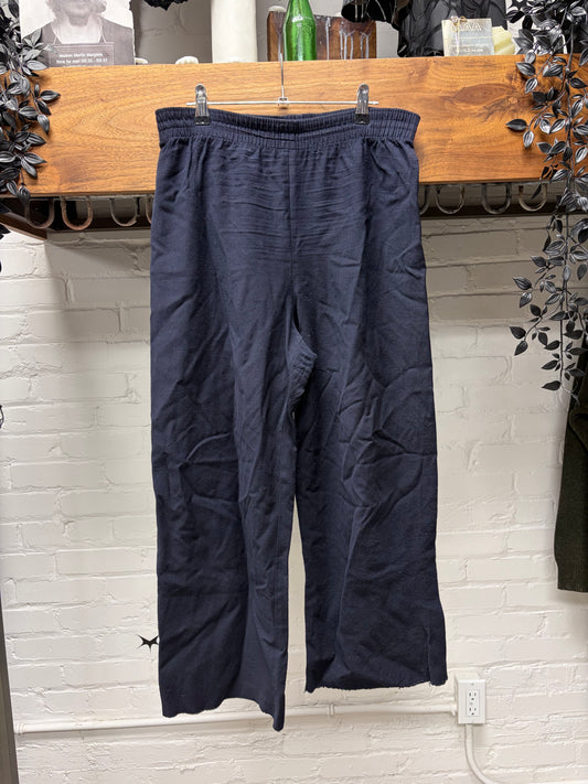 AW2001 Raf Simons ‘Riot Riot Riot’ Navy Blue Capri Wide Leg Pants
