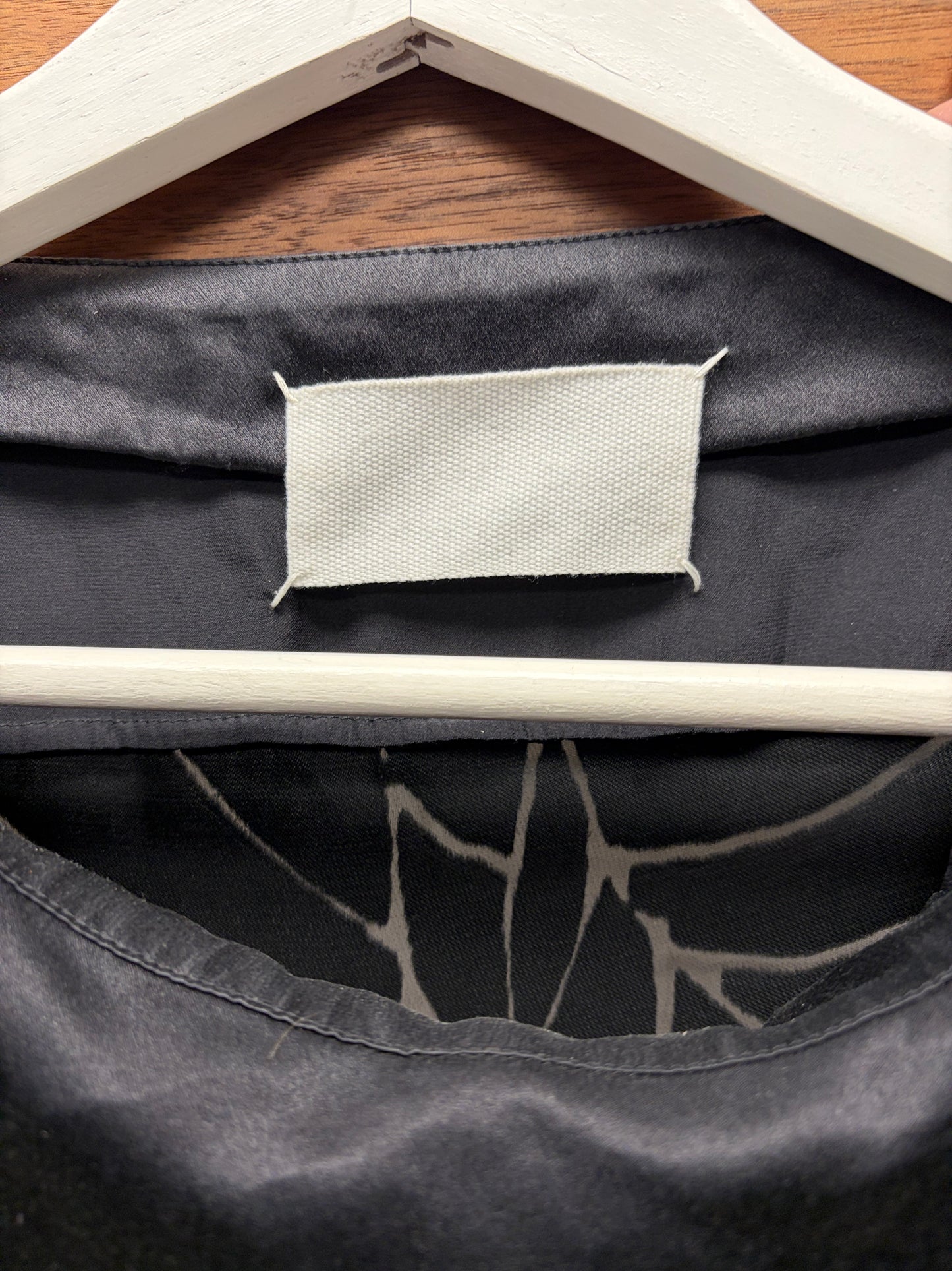 AW2007 Maison Martin Margiela Black Silk ‘Spiderweb’ Cocoon Top