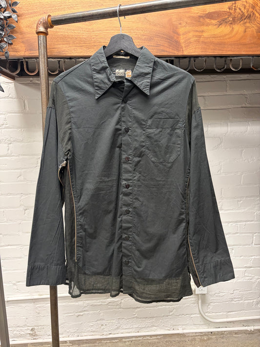 Vintage Jean Paul Gaultier Zipper Accented Button Down Shirt