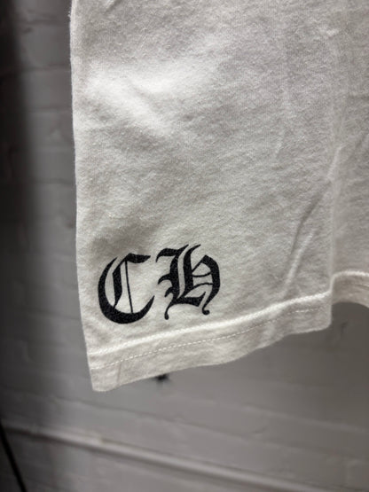 Chrome Hearts ‘CH Plus Cross’ Hollywood Store Exclusive Scoop Neck White T-Shirt