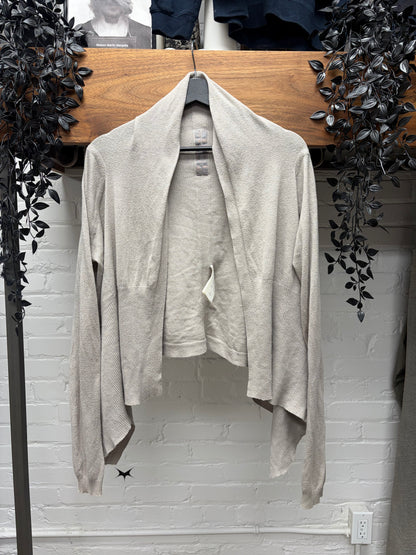 SS2016 Rick Owens ‘Cyclops’ Pearl Grey Waterfall Cardigan Shawl