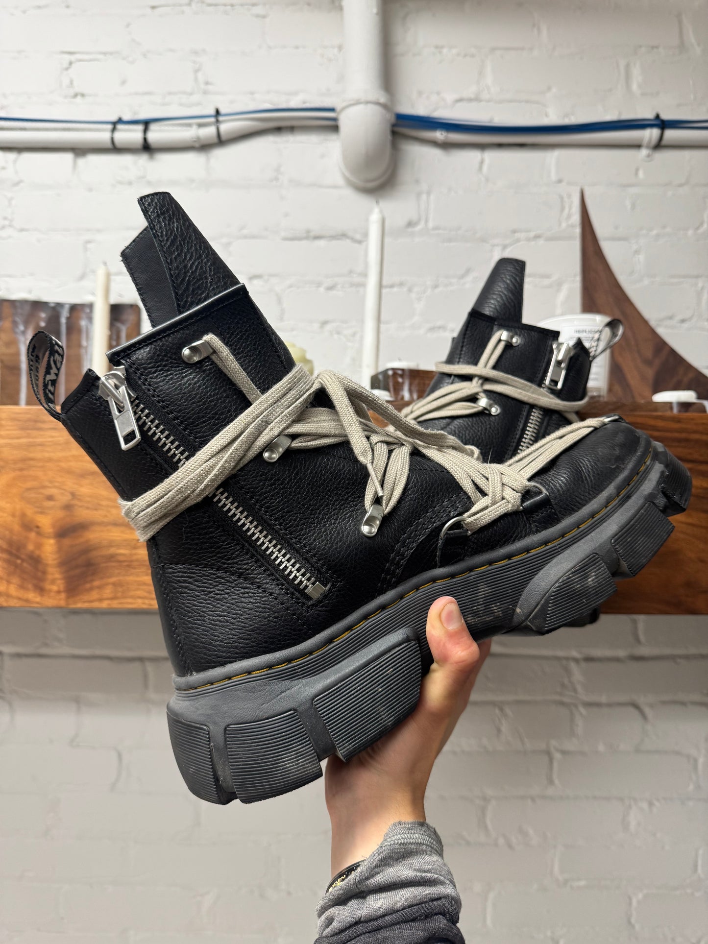 Rick Owens x Doc Martens ‘1460 DMXL’ Pentagram Lace Boots