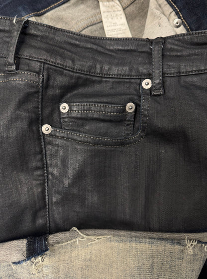 Rick Owens ‘Tyrone’ Blue/Black Waxed Skinny Jeans