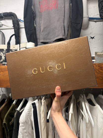 2000s Gucci Leather ‘Horsebit’ Brown Leather Driving Loafers