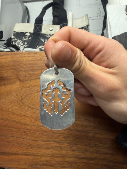 Chrome Hearts ‘Vine/Dagger’ Cutout 925 Silver Dog-Tag Pendant