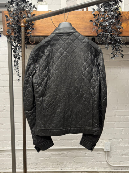 Dolce & Gabbana Quilted Lambskin Leather Biker Jacket