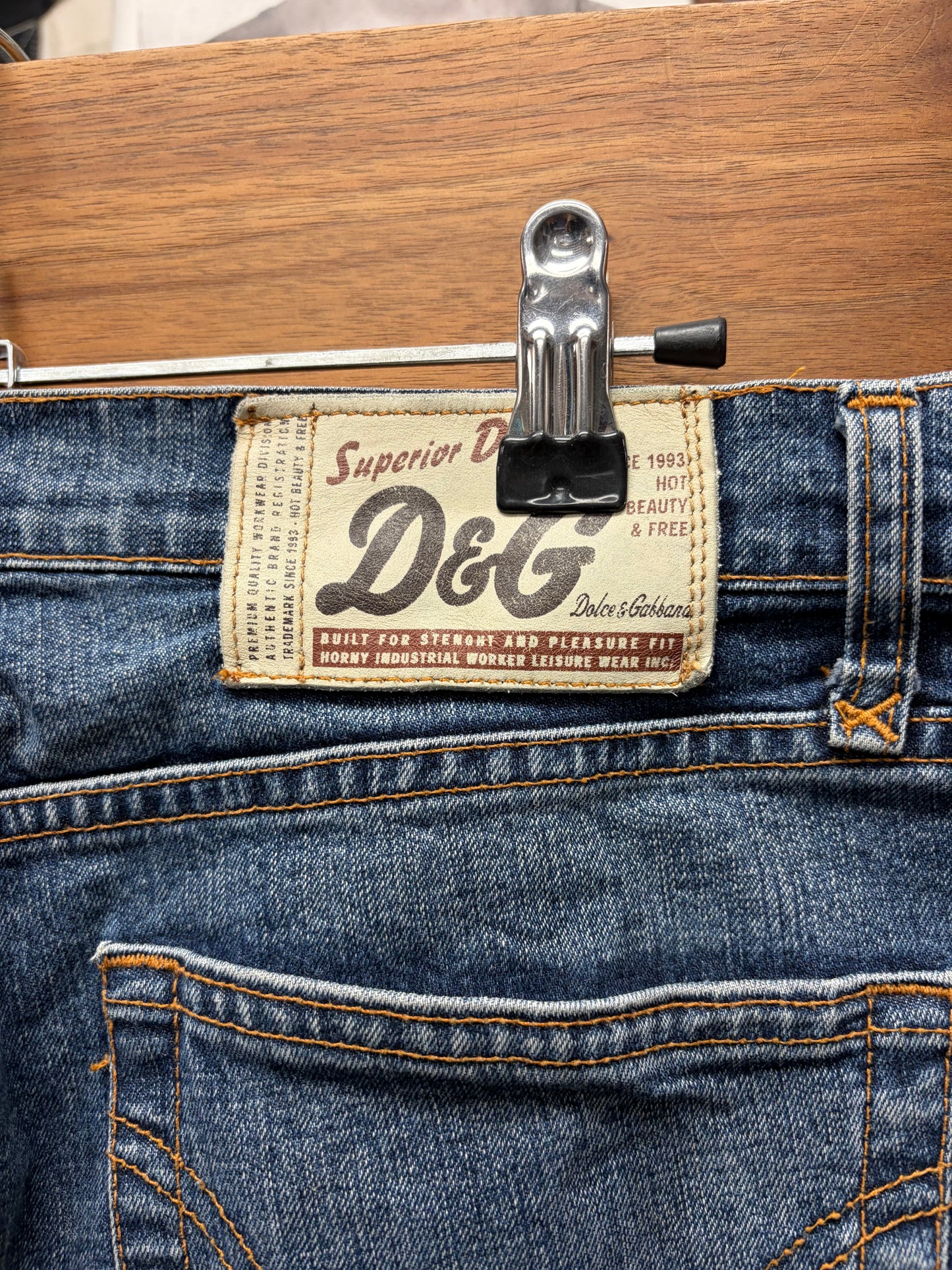 2000s Dolce & Gabbana Classic Blue Wide Leg Denim