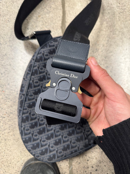 Dior Trotter Monogram Denim ‘Saddle’ Bag