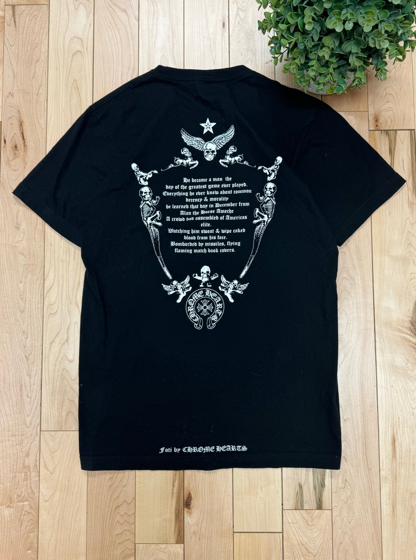 Chrome Hearts Foti Skull Logo Black T-Shirt