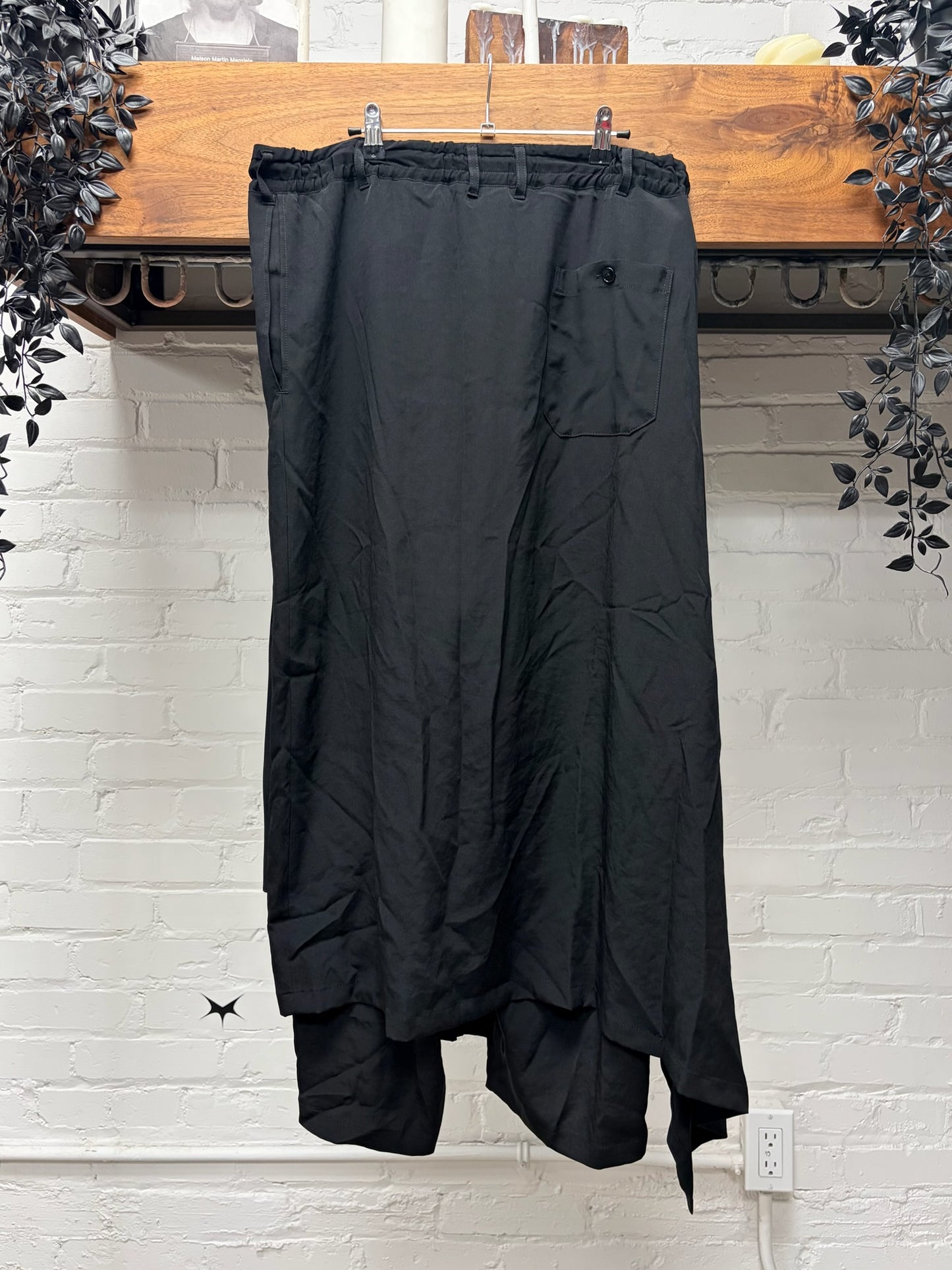 Yohji Yamamoto ‘Ground Y’ Skirted Black Sarousel Trousers