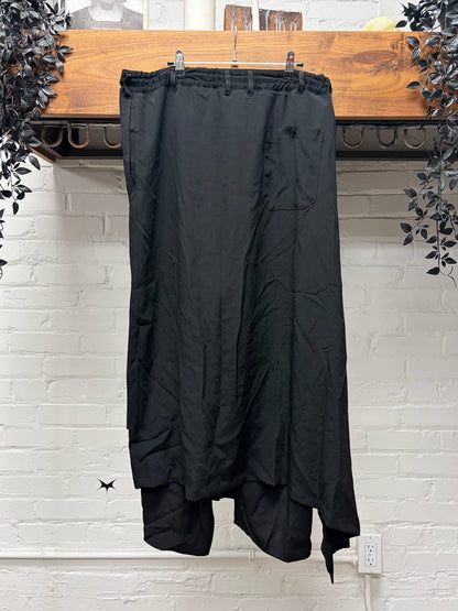 Yohji Yamamoto ‘Ground Y’ Skirted Black Sarousel Trousers
