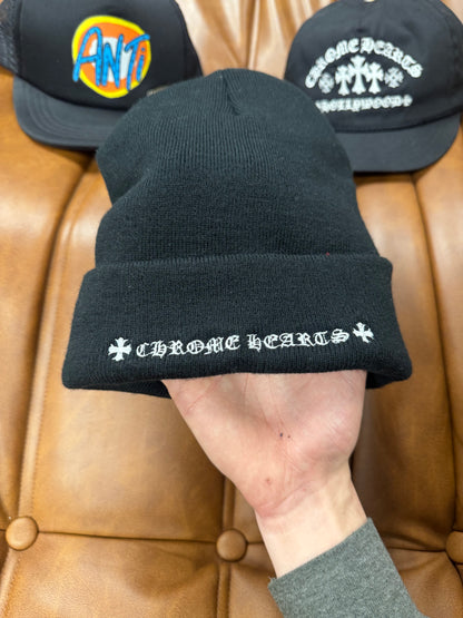 Chrome Hearts Mattyboy ‘Lips’ Black Logo Beanie