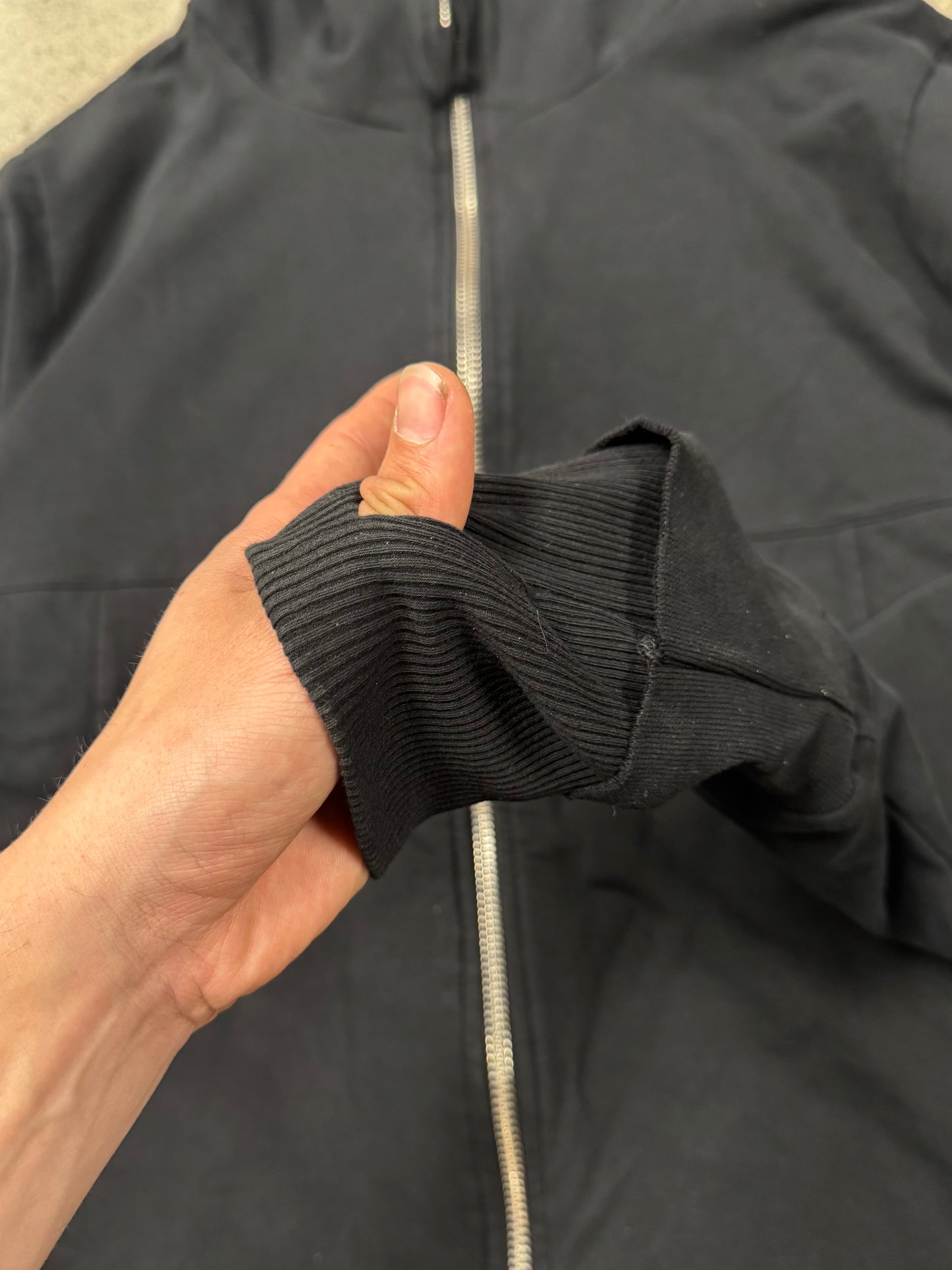 Thom Krom Double Layered ‘Thumbhole’ Zip-Up Hoodie