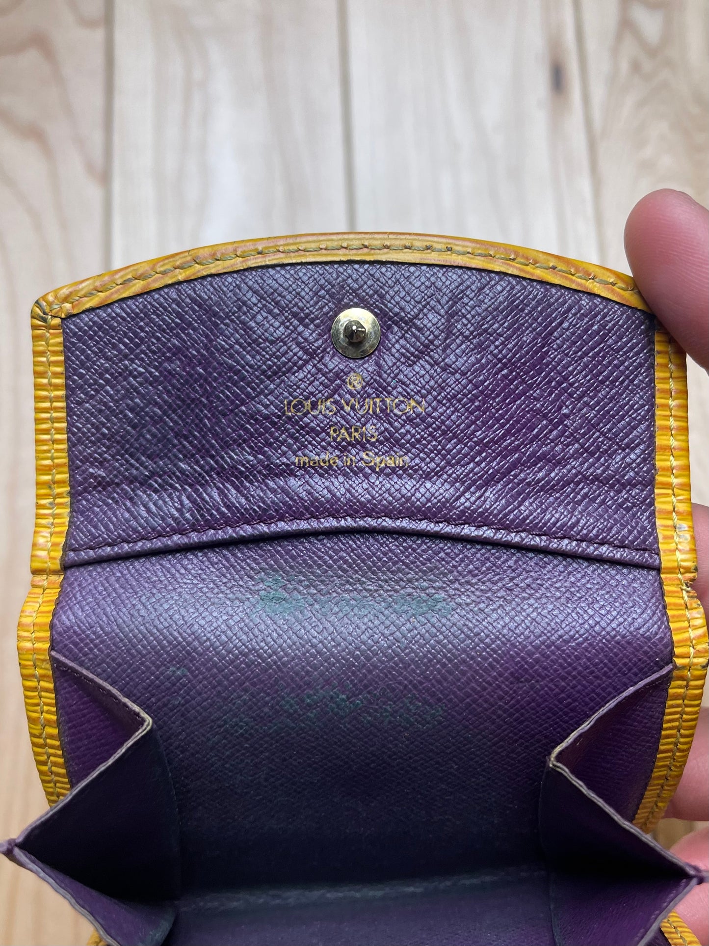 Louis Vuitton Epi Yellow/Purple Leather Cardholder Wallet