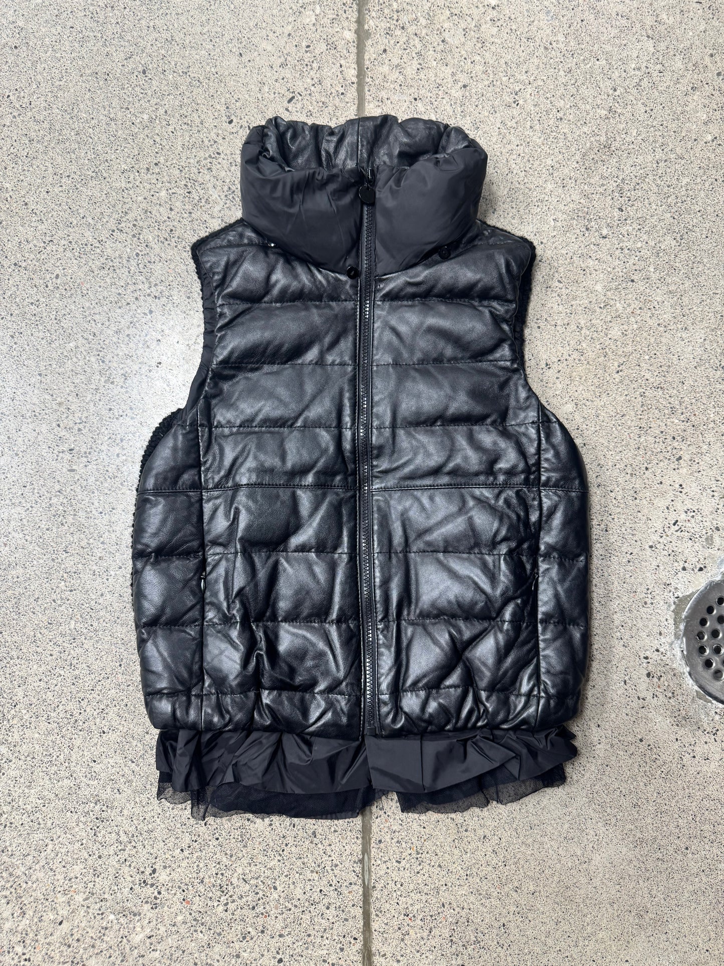 Roberto Cavalli ‘Skirted’ Black Puffer Vest