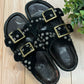 Miharayasuhiro Studded Black ‘Birkenstock’ Sandals