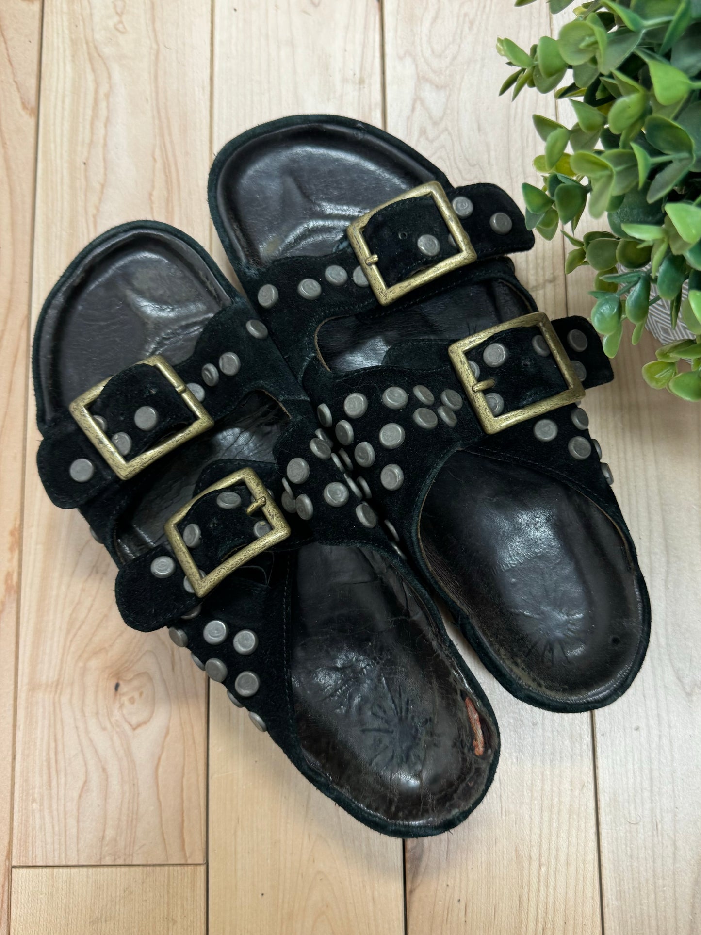 Miharayasuhiro Studded Black ‘Birkenstock’ Sandals