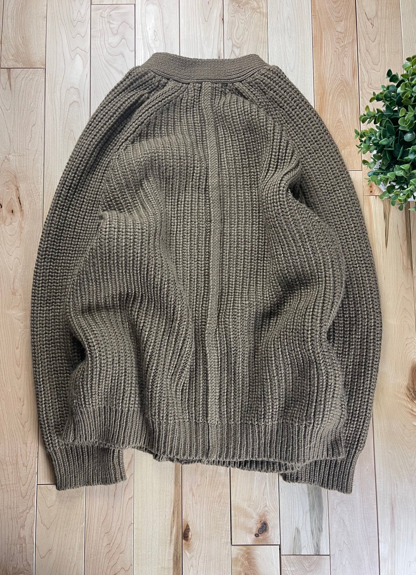 Undercover Heavyweight Brown Cable Knit Cardigan