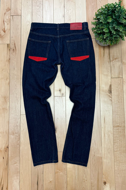 Alexander McQueen Red Stripe Denim