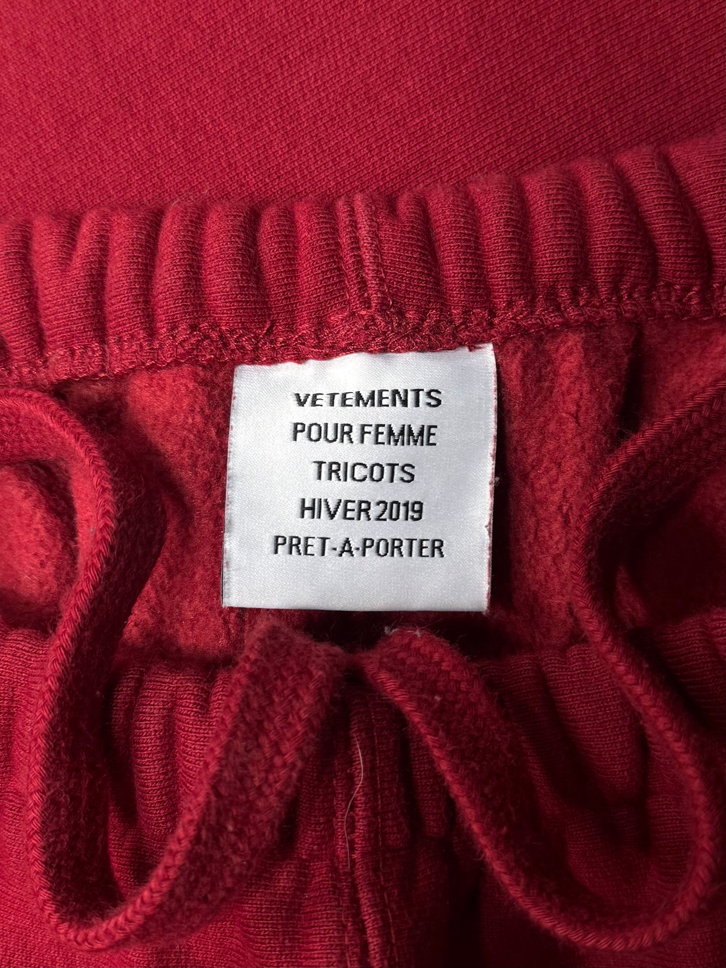 AW2019 Vetements Logo Sweatpants