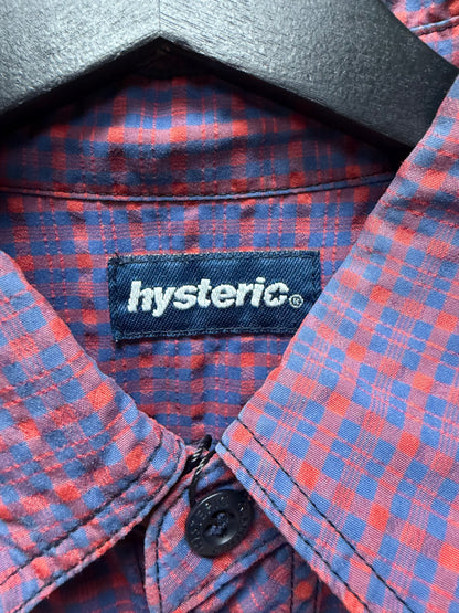 Hysteric Glamour Tartan Quarter Button Up Shirt with Small Branded Patch
