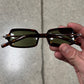 Jil Sander ‘Tortoiseshell’ Green Tinted Sunglasses