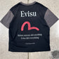 Evisu Distressed Black Ringer T-Shirt