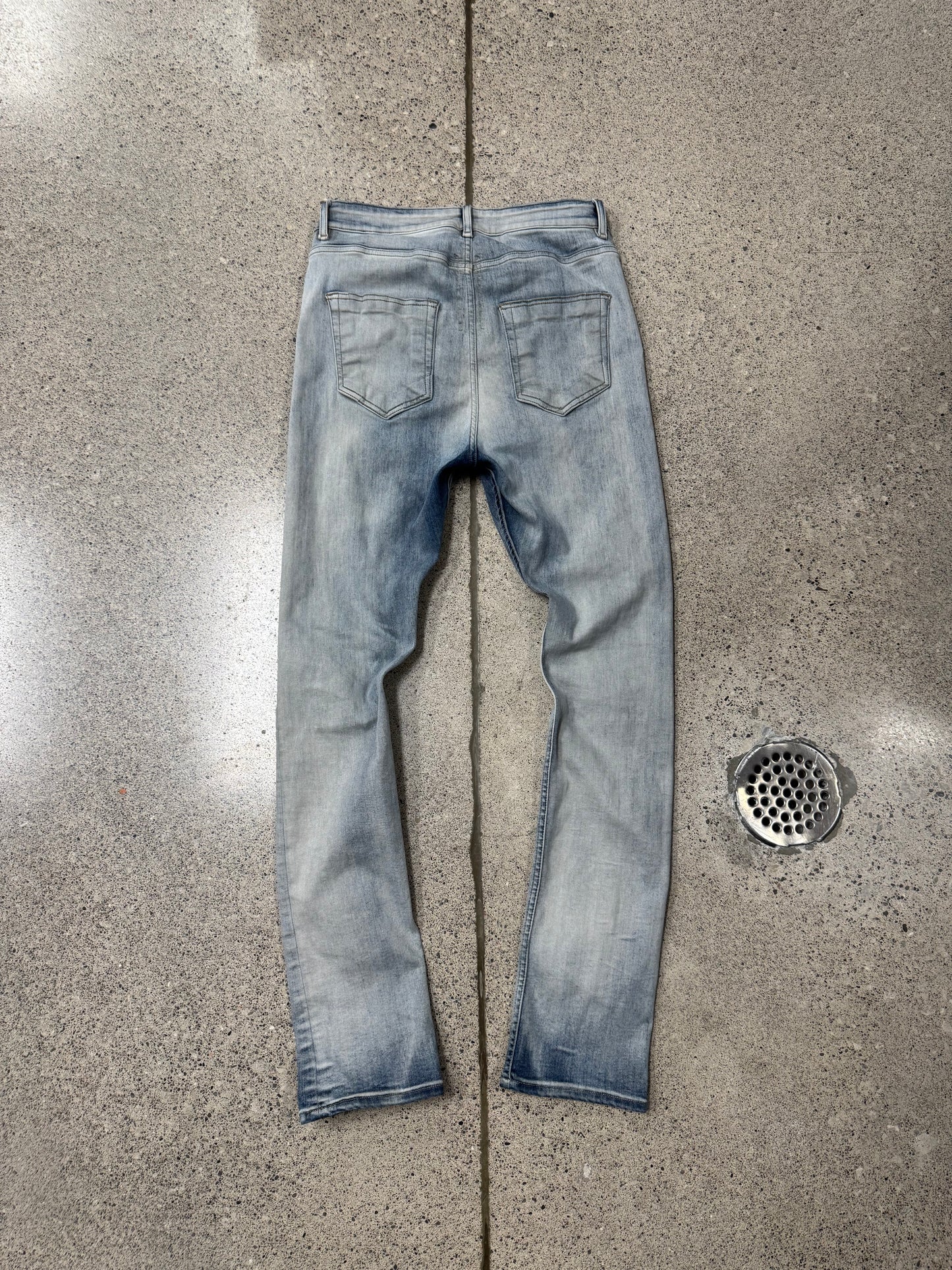 Rick Owens ‘Detroit Cut’ Mineral/Pearl Denim