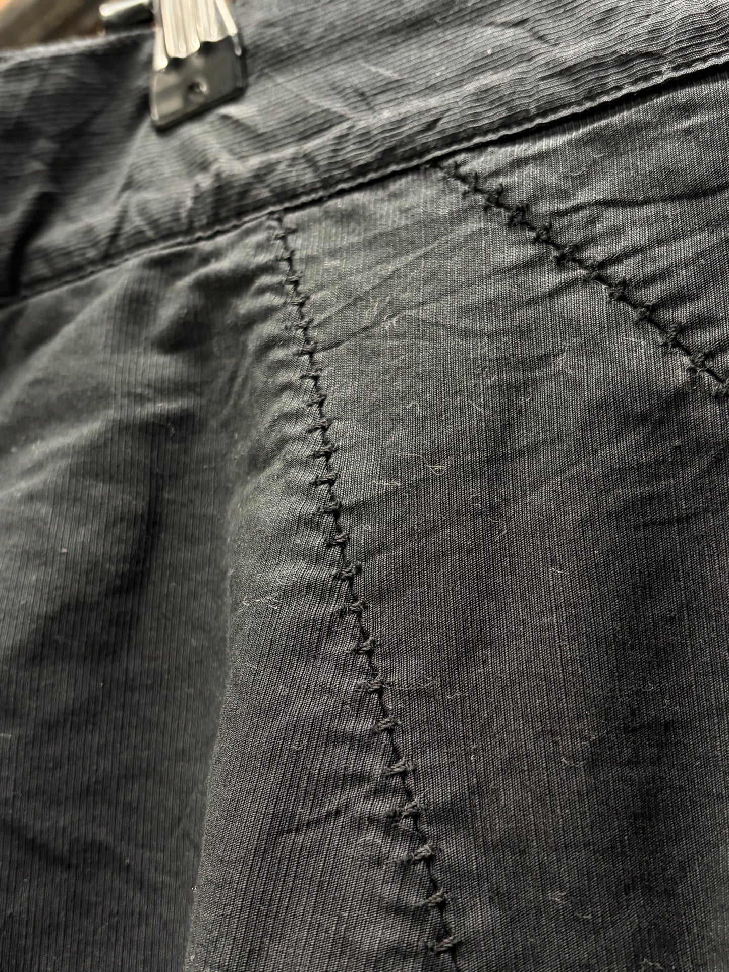 Carol Christian Poell ‘Scarstitch’ Black Cotton Drop Crotch Pants