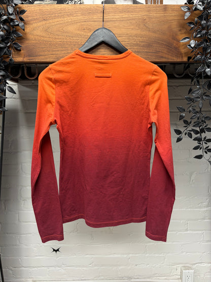 AW2001 Jean Paul Gaultier ‘Satan’ Gradient Orange Long Sleeve Shirt