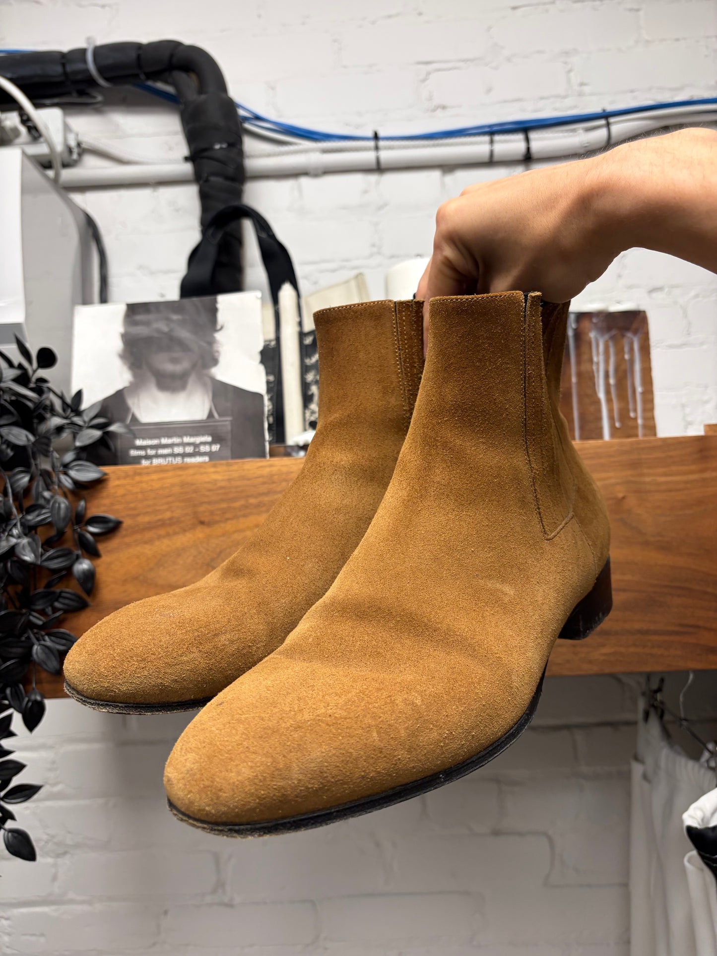 2010s Balenciaga Brown Suede ‘Chelsea’ Pointed Toe Boots